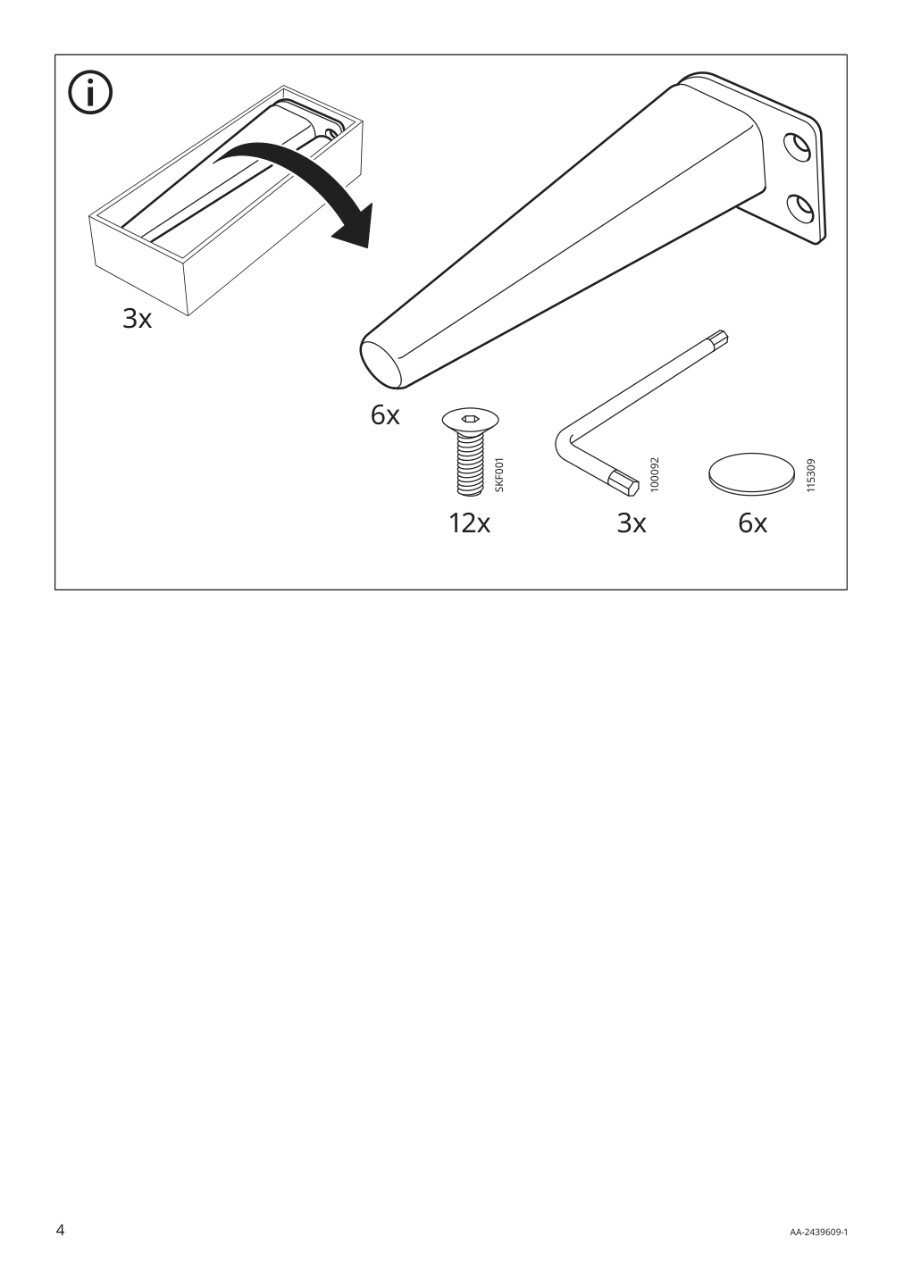 Assembly instructions for IKEA Smedstorp chaise section frame lejde red brown | Page 4 - IKEA SMEDSTORP sectional, 4-seat with chaise 294.783.41