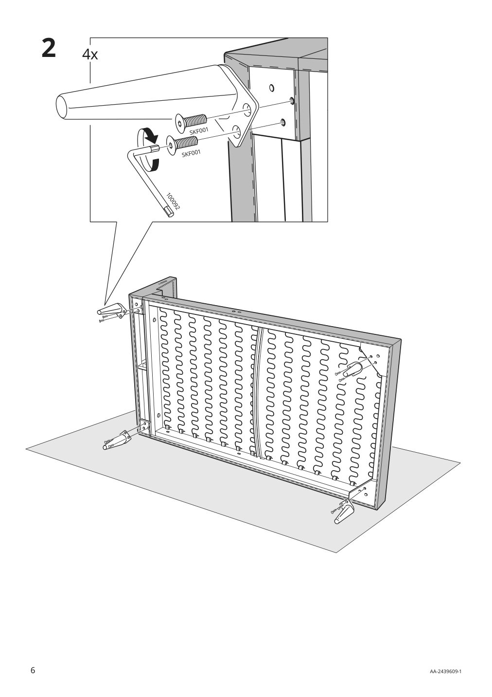 Assembly instructions for IKEA Smedstorp chaise section frame lejde red brown | Page 6 - IKEA SMEDSTORP sectional, 4-seat with chaise 294.783.41