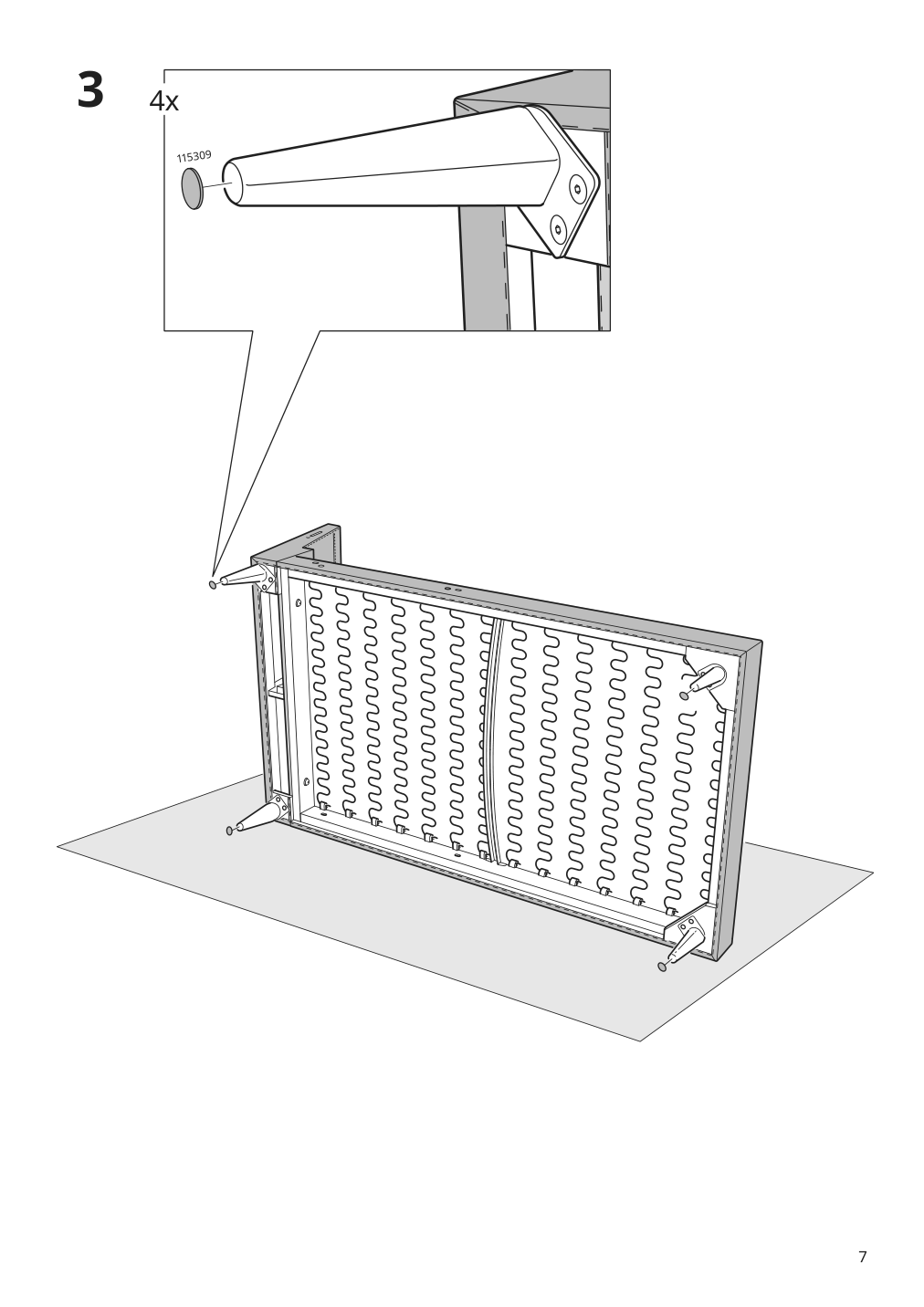 Assembly instructions for IKEA Smedstorp chaise section frame lejde red brown | Page 7 - IKEA SMEDSTORP sectional, 4-seat with chaise 294.783.41