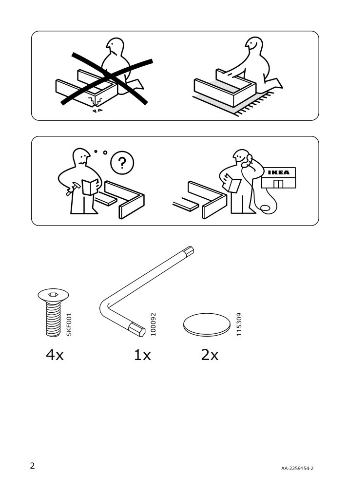 Assembly instructions for IKEA Smedstorp legs for sofa black | Page 2 - IKEA SMEDSTORP sectional, 4-seat with chaise 694.783.44