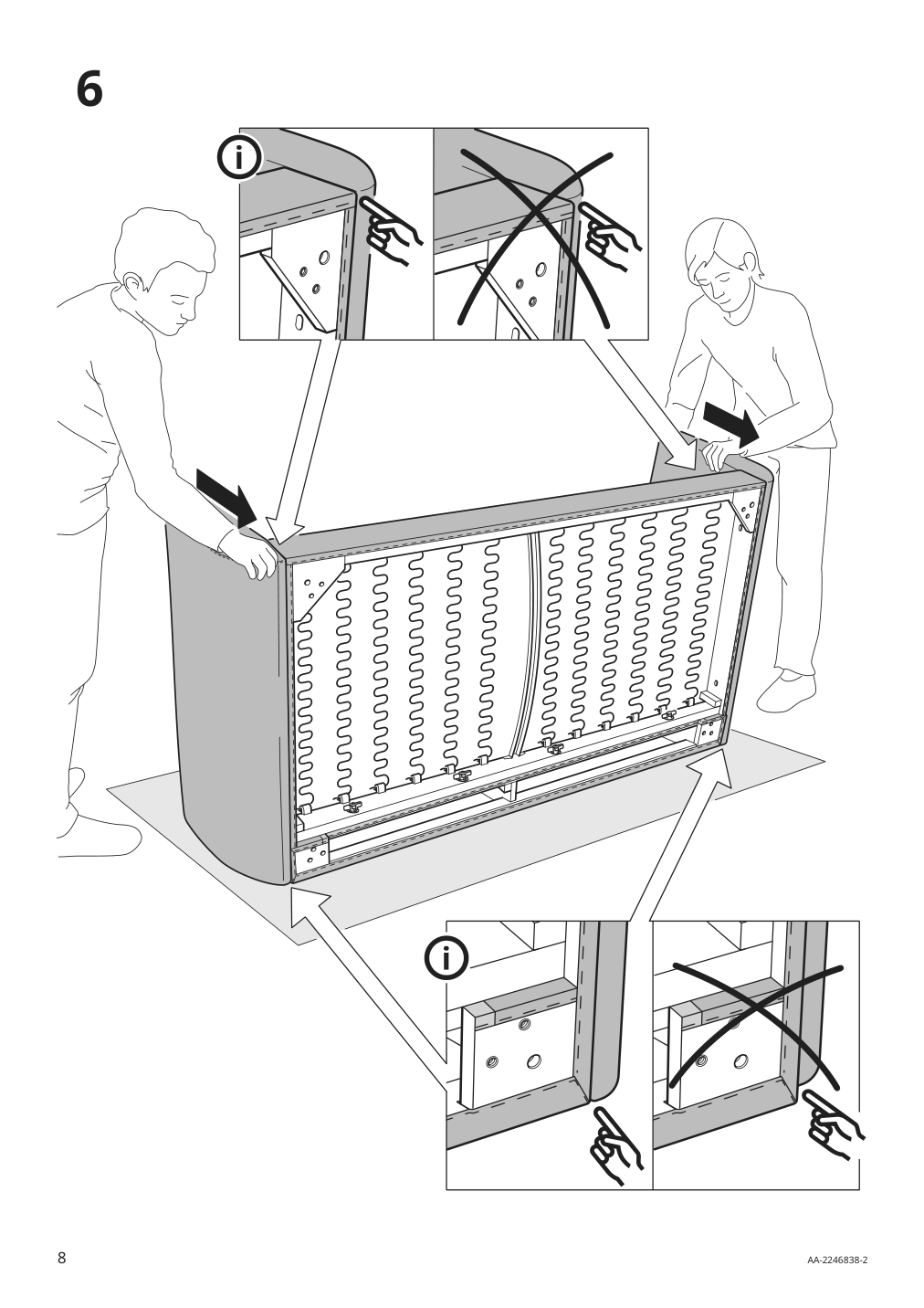 Assembly instructions for IKEA Smedstorp sofa frame viarp beige brown | Page 8 - IKEA SMEDSTORP sectional, 4-seat with chaise 694.783.44