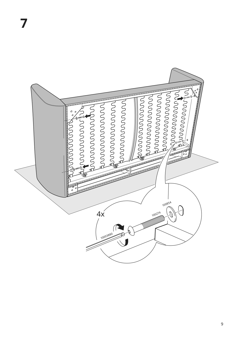 Assembly instructions for IKEA Smedstorp sofa frame viarp beige brown | Page 9 - IKEA SMEDSTORP sofa 594.186.09