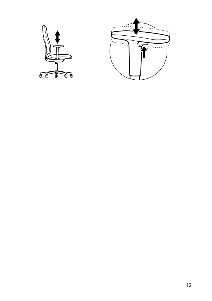 Assembly instructions for IKEA Smoerkull office chair with armrests graesnaes red | Page 15 - IKEA SMÖRKULL office chair with armrests 605.034.37