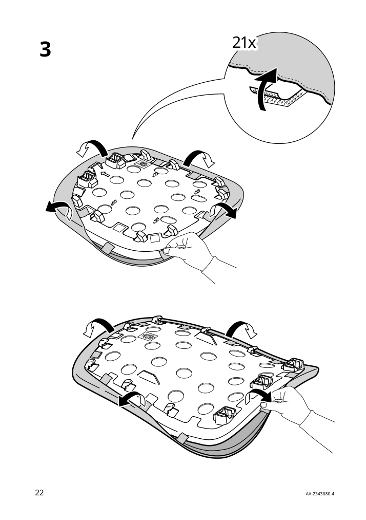 Assembly instructions for IKEA Smoerkull office chair with armrests graesnaes red | Page 22 - IKEA SMÖRKULL office chair with armrests 605.034.37