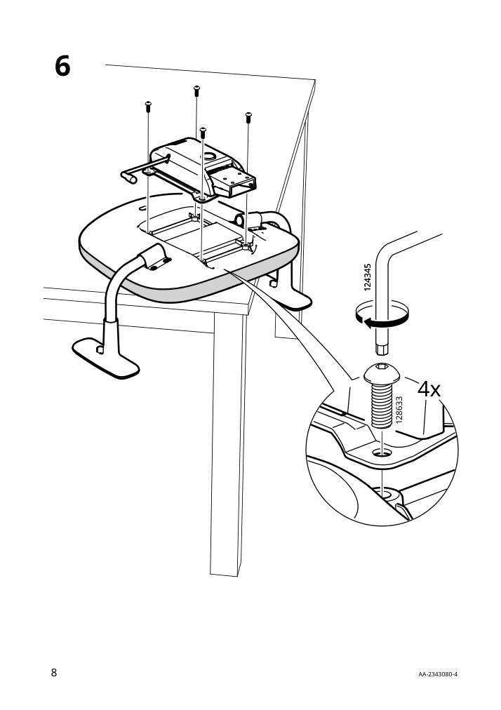 Assembly instructions for IKEA Smoerkull office chair with armrests graesnaes red | Page 8 - IKEA SMÖRKULL office chair with armrests 605.034.37