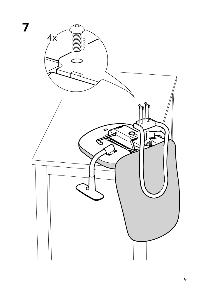 Assembly instructions for IKEA Smoerkull office chair with armrests graesnaes red | Page 9 - IKEA SMÖRKULL office chair with armrests 605.034.37