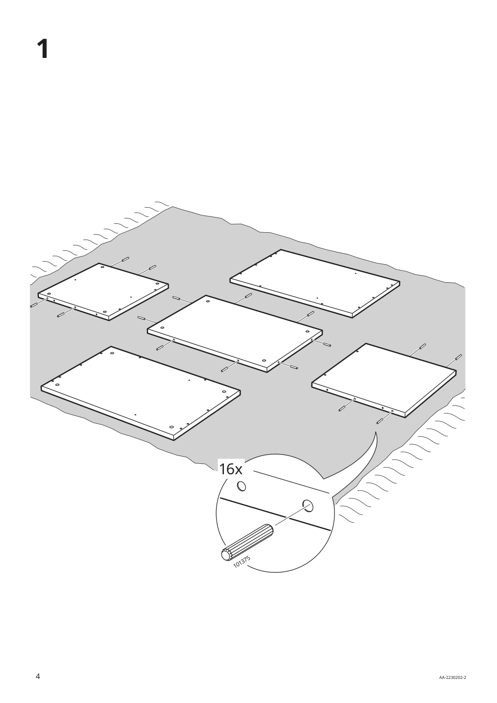 Assembly instructions for IKEA Smussla bedside table shelf unit white | Page 4 - IKEA SMUSSLA bedside table/shelf unit 904.694.89