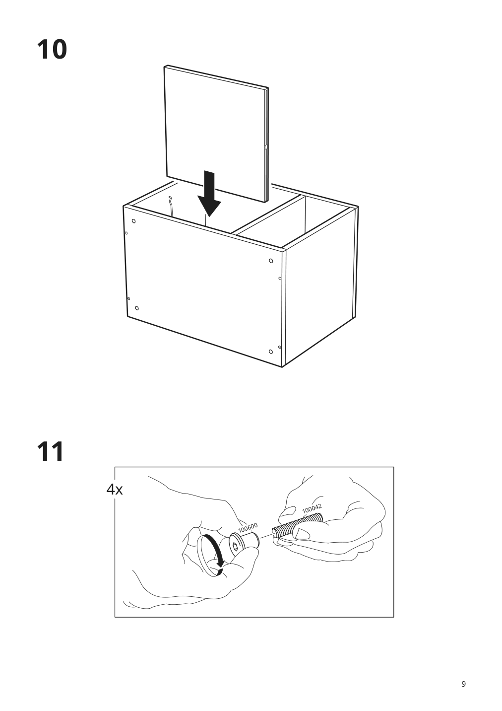 Assembly instructions for IKEA Smussla bedside table shelf unit white | Page 9 - IKEA SMUSSLA bedside table/shelf unit 904.694.89