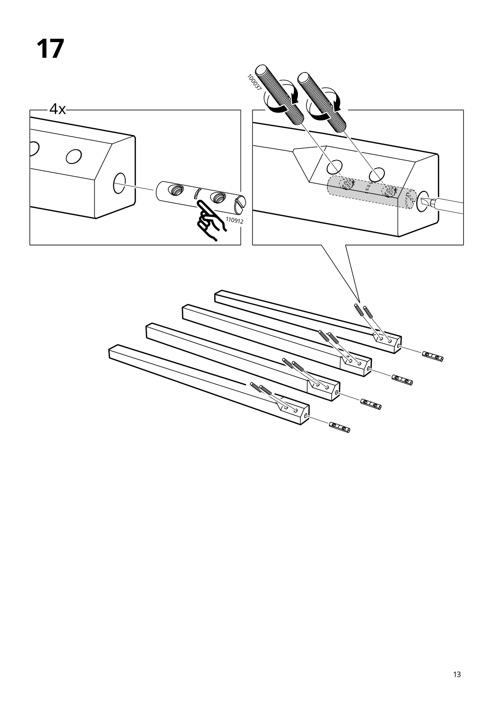 Assembly instructions for IKEA Smyga desk light gray | Page 13 - IKEA SMYGA desk with mirror 594.440.95