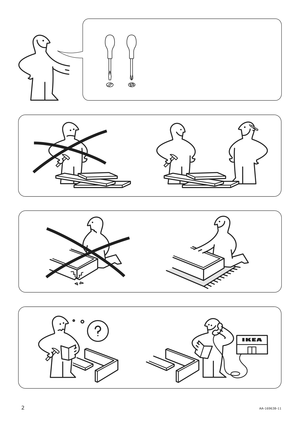 Assembly instructions for IKEA Sniglar bed frame and guard rail junior beech | Page 2 - IKEA SNIGLAR bed frame with slatted bed base 191.854.33