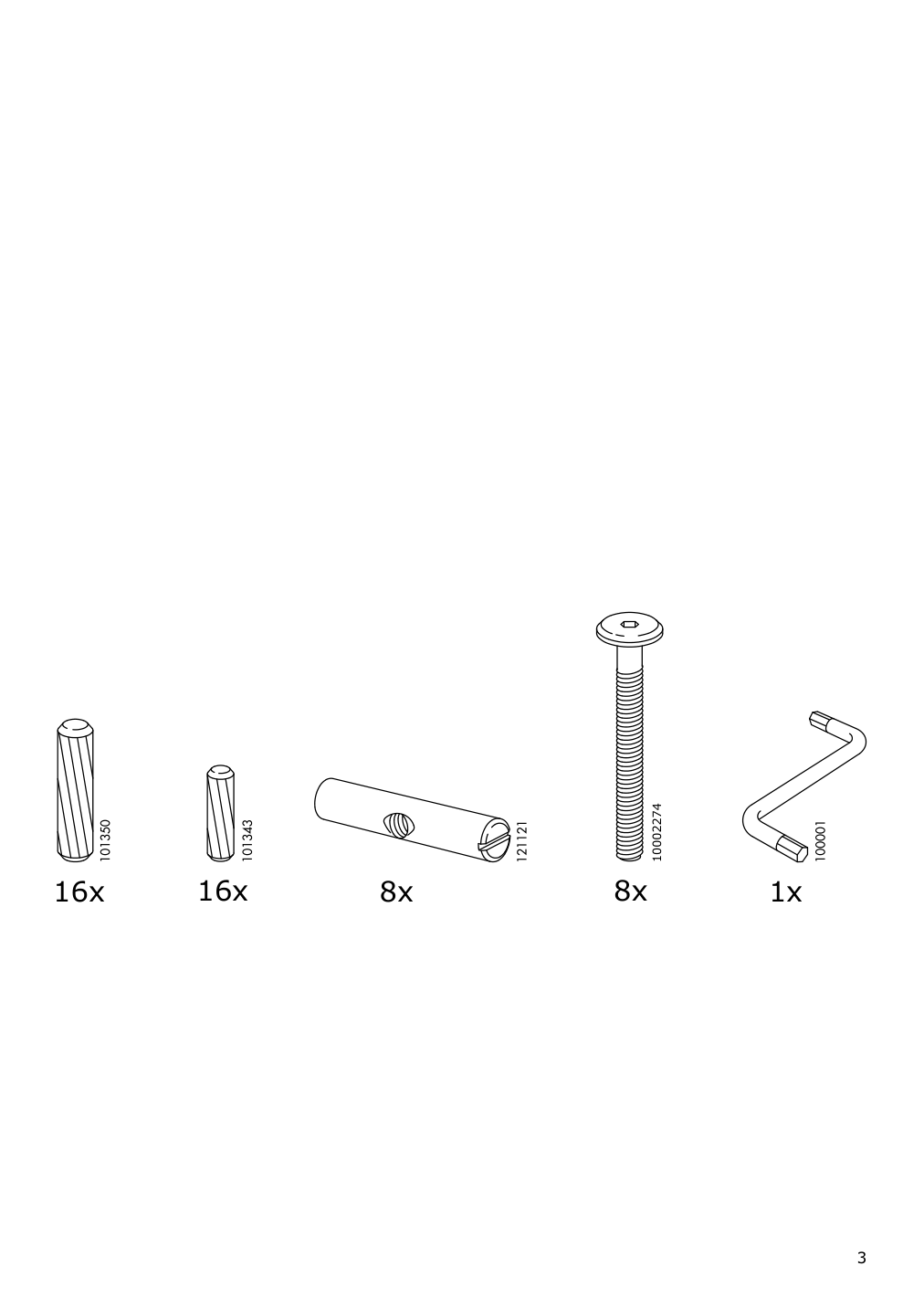 Assembly instructions for IKEA Sniglar changing table beech white | Page 3 - IKEA SNIGLAR 2-piece baby furniture set 995.065.76