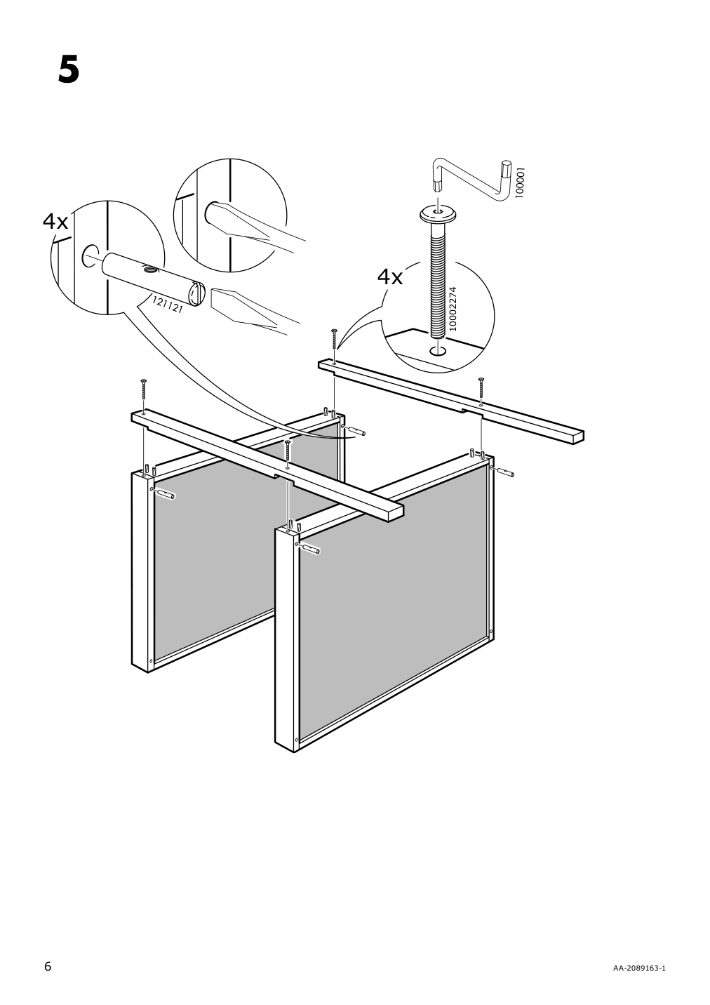 Assembly instructions for IKEA Sniglar changing table beech white | Page 6 - IKEA SNIGLAR 2-piece baby furniture set 995.065.76