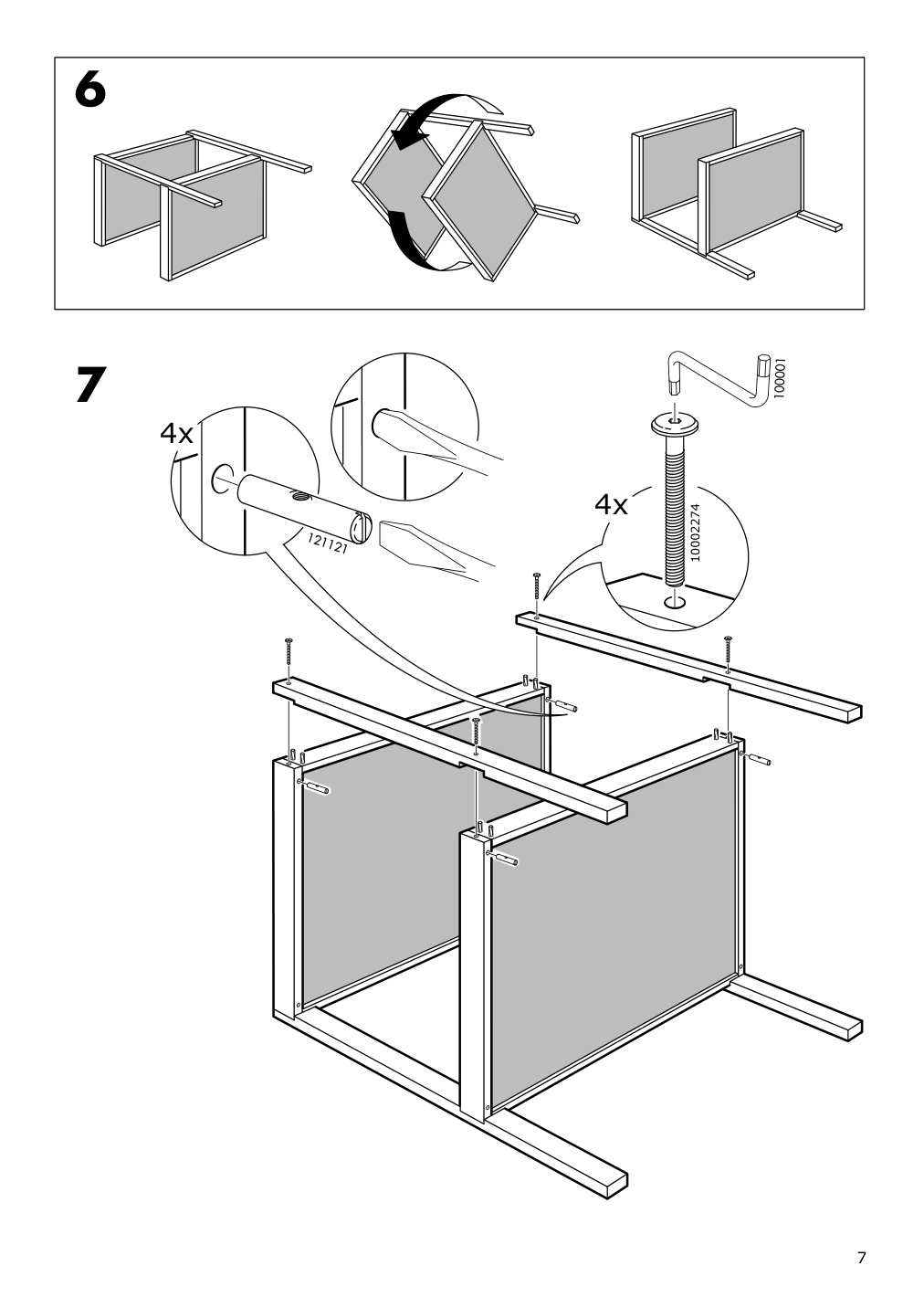 Assembly instructions for IKEA Sniglar changing table beech white | Page 7 - IKEA SNIGLAR 2-piece baby furniture set 995.065.76