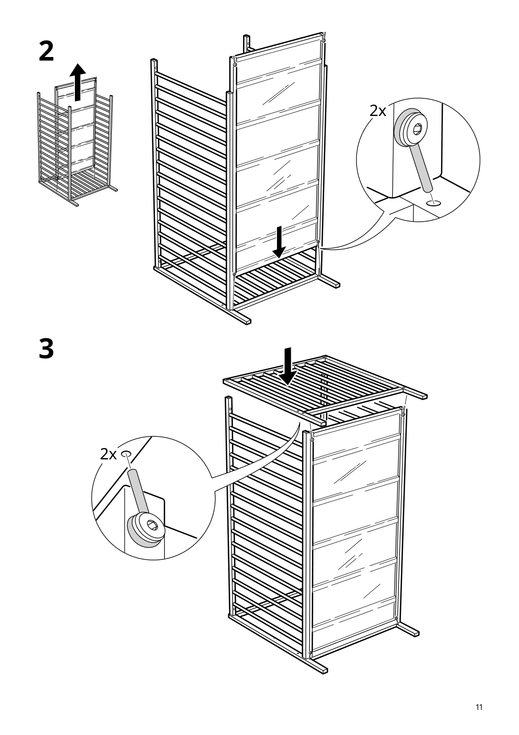 Assembly instructions for IKEA Sniglar crib beech | Page 11 - IKEA SNIGLAR 2-piece baby furniture set 995.065.76