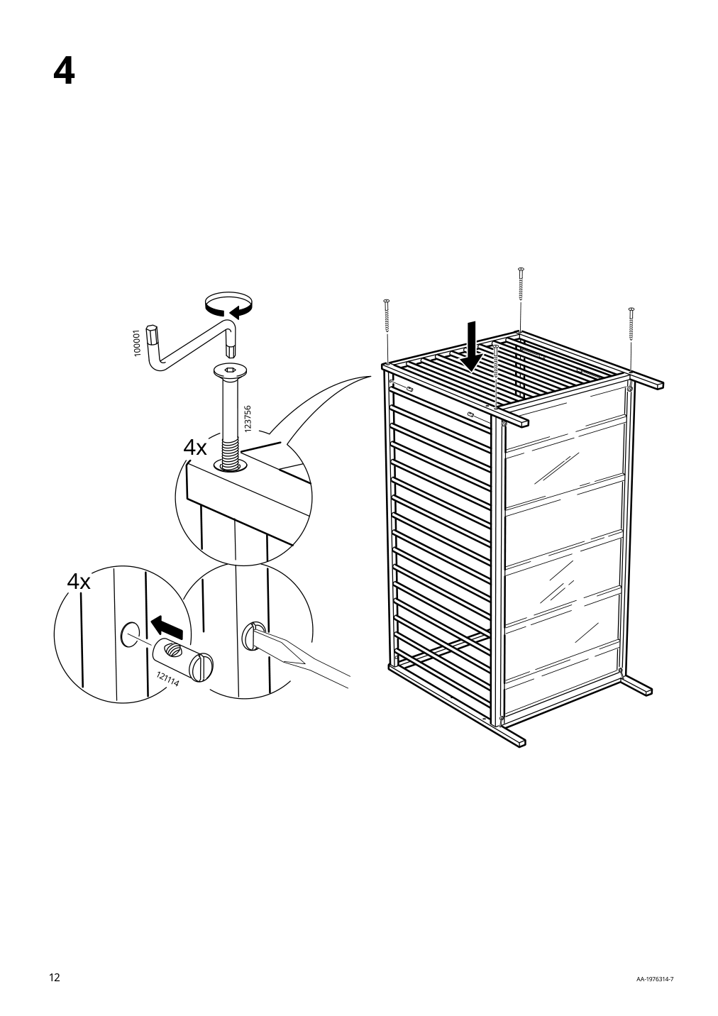 Assembly instructions for IKEA Sniglar crib beech | Page 12 - IKEA SNIGLAR 2-piece baby furniture set 995.065.76