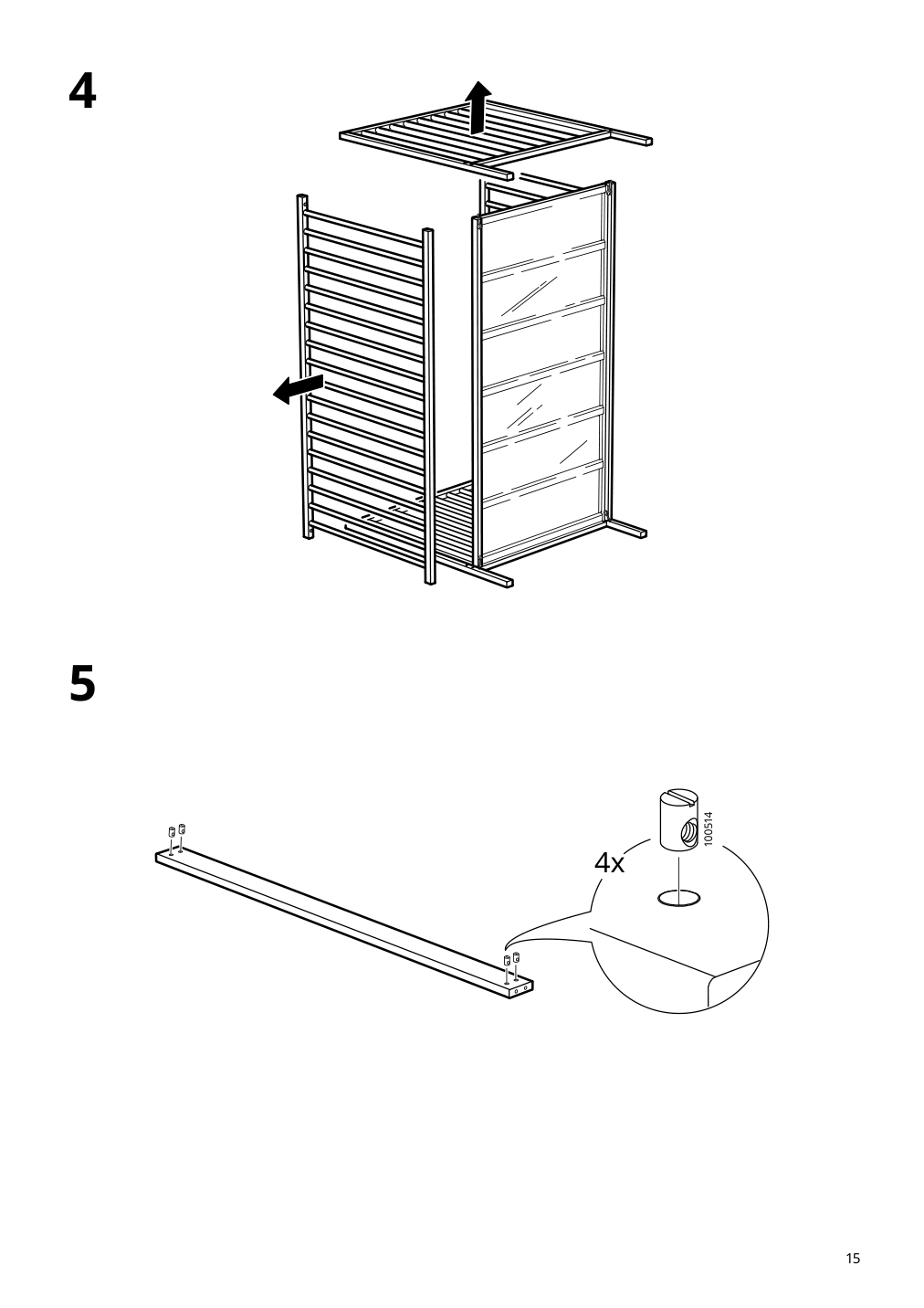 Assembly instructions for IKEA Sniglar crib beech | Page 15 - IKEA SNIGLAR 2-piece baby furniture set 995.065.76