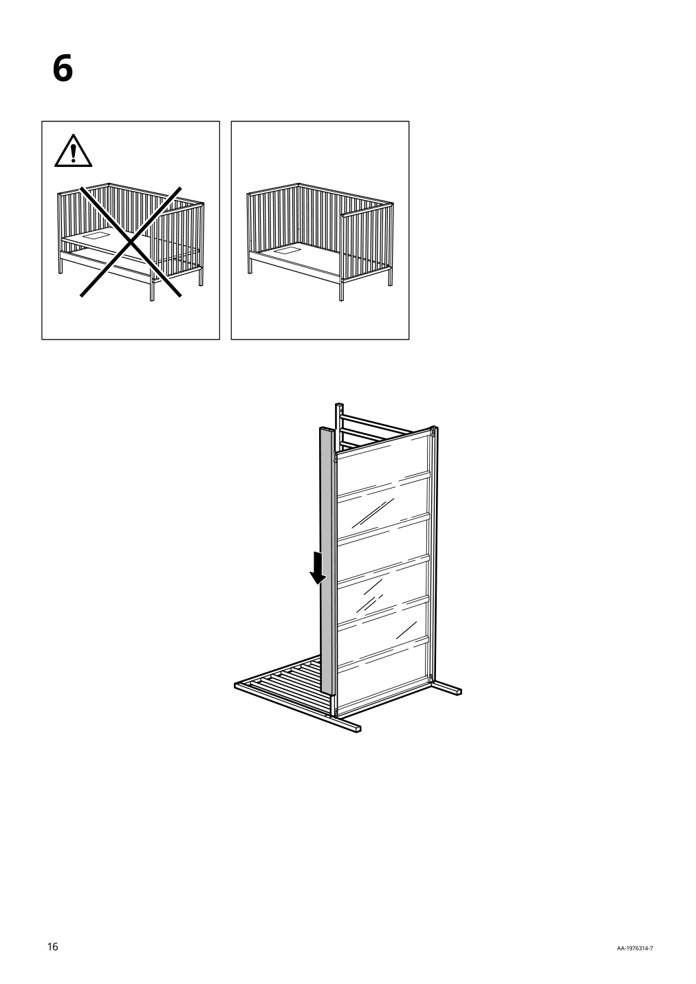 Assembly instructions for IKEA Sniglar crib beech | Page 16 - IKEA SNIGLAR 2-piece baby furniture set 995.065.76