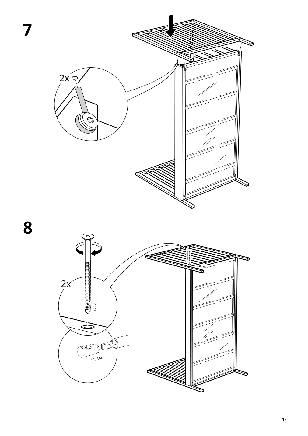 Assembly instructions for IKEA Sniglar crib beech | Page 17 - IKEA SNIGLAR 2-piece baby furniture set 995.065.76