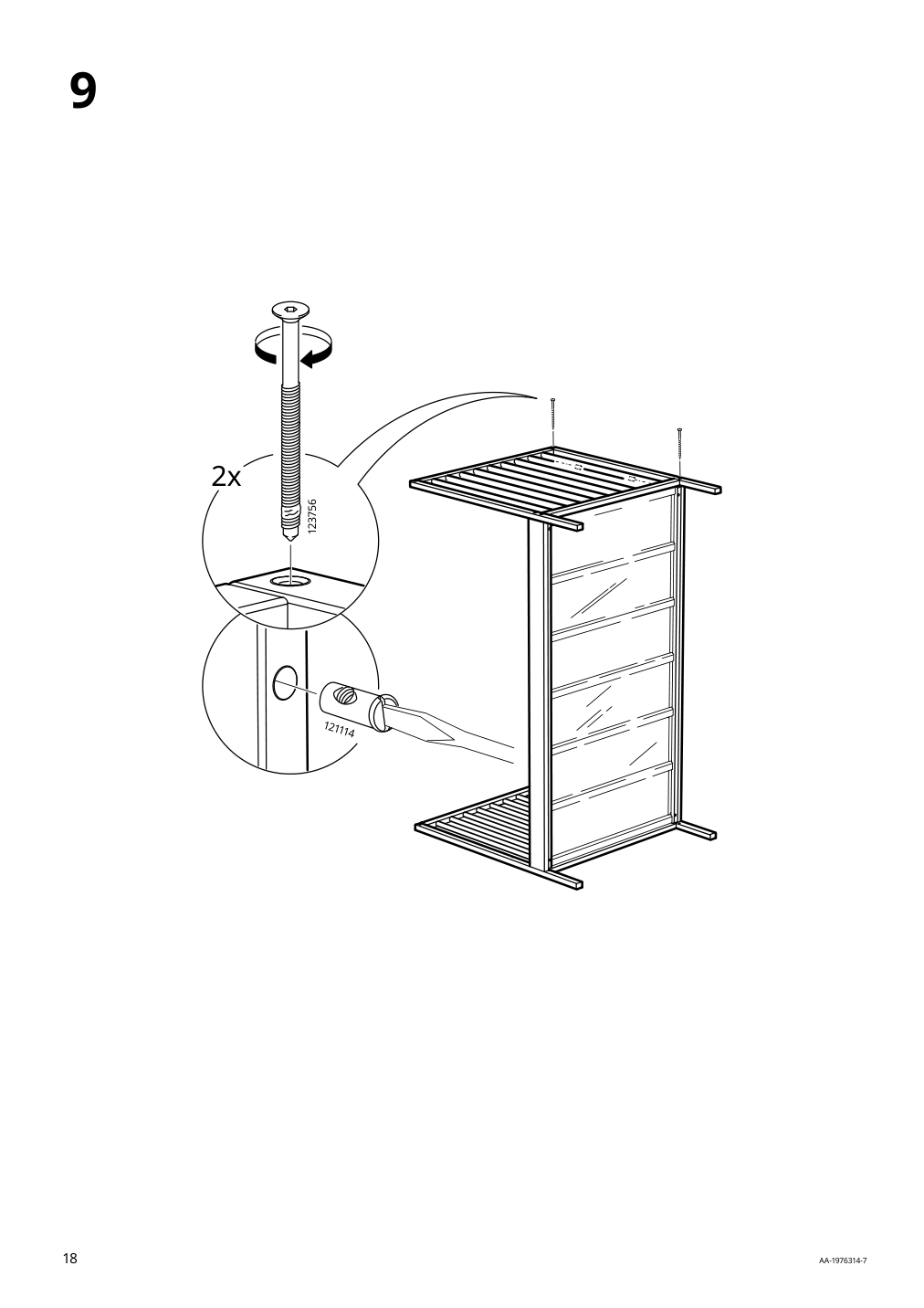 Assembly instructions for IKEA Sniglar crib beech | Page 18 - IKEA SNIGLAR 2-piece baby furniture set 995.065.76