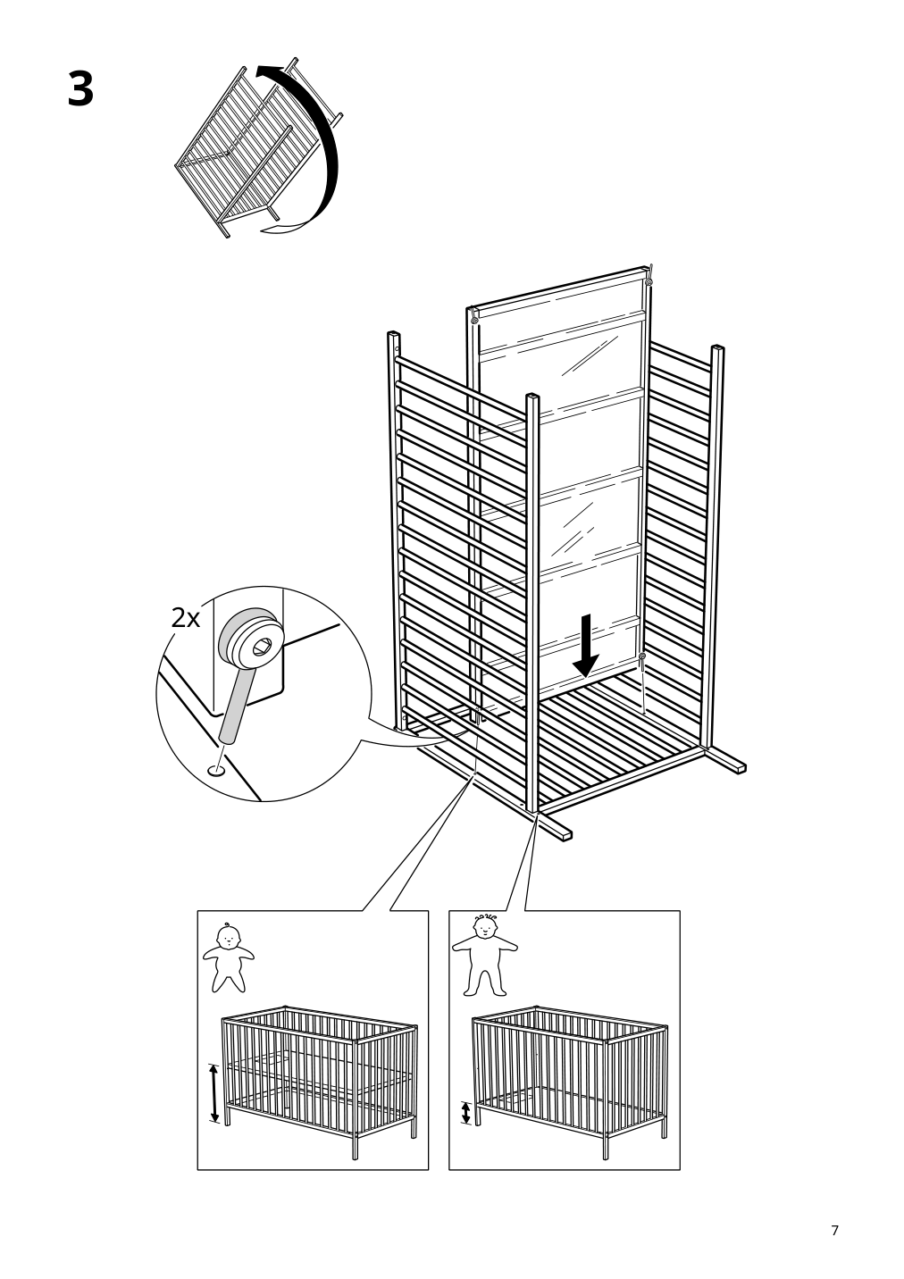 Assembly instructions for IKEA Sniglar crib beech | Page 7 - IKEA SNIGLAR 2-piece baby furniture set 995.065.76