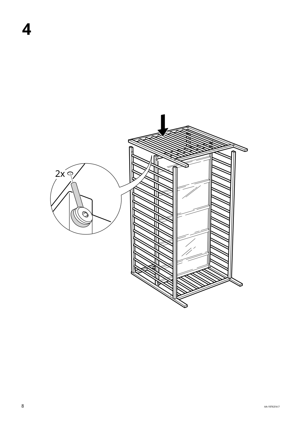 Assembly instructions for IKEA Sniglar crib beech | Page 8 - IKEA SNIGLAR 2-piece baby furniture set 995.065.76