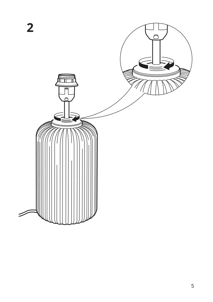 Assembly instructions for IKEA Snoebyar table lamp gray turquoise ceramic gray | Page 5 - IKEA SNÖBYAR table lamp 504.504.01