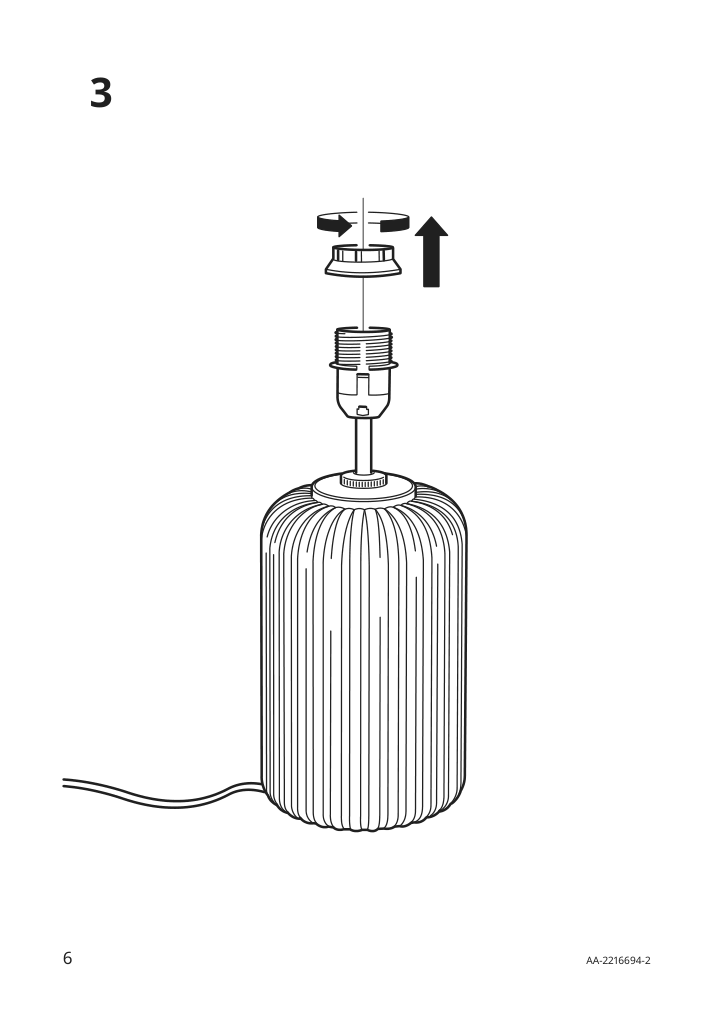 Assembly instructions for IKEA Snoebyar table lamp gray turquoise ceramic gray | Page 6 - IKEA SNÖBYAR table lamp 504.504.01