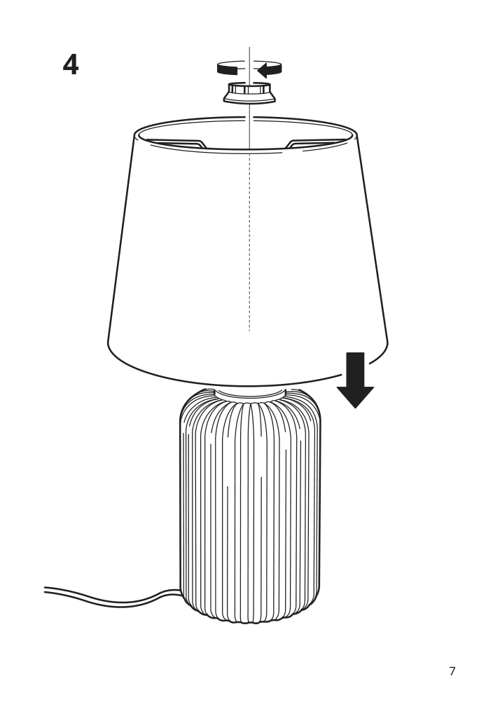 Assembly instructions for IKEA Snoebyar table lamp gray turquoise ceramic gray | Page 7 - IKEA SNÖBYAR table lamp 504.504.01
