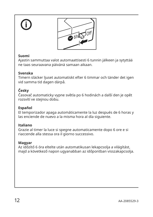 Assembly instructions for IKEA Snoeyra led string light with 40 lights indoor battery operated silver color | Page 12 - IKEA SNÖYRA LED string light with 40 lights 103.647.59