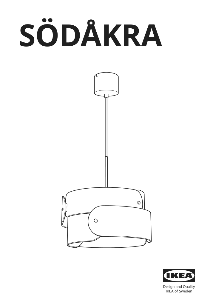 Assembly instructions for IKEA Soedakra pendant lamp birch | Page 1 - IKEA SÖDÅKRA pendant lamp 404.539.71