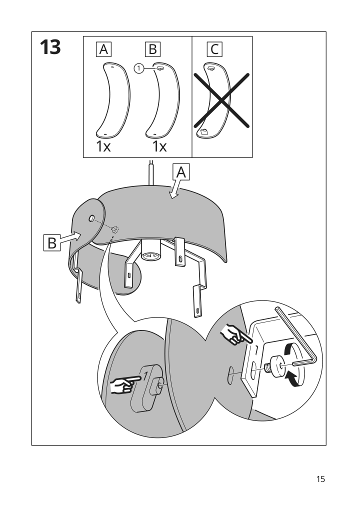 Assembly instructions for IKEA Soedakra pendant lamp birch | Page 15 - IKEA SÖDÅKRA pendant lamp 404.539.71