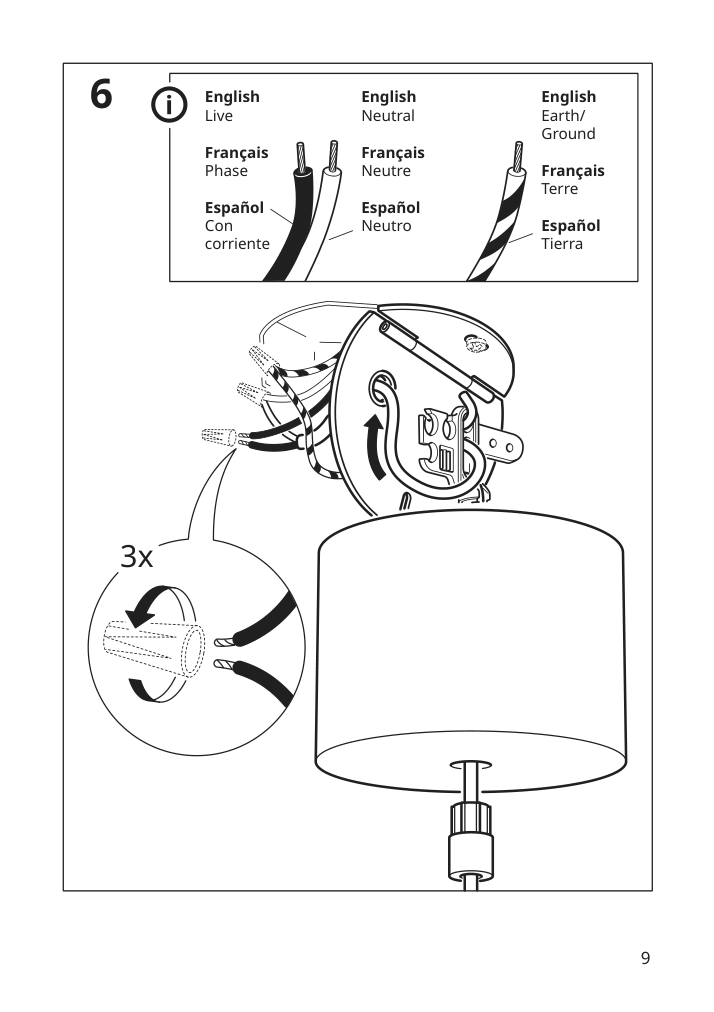 Assembly instructions for IKEA Soedakra pendant lamp birch | Page 9 - IKEA SÖDÅKRA pendant lamp 404.539.71