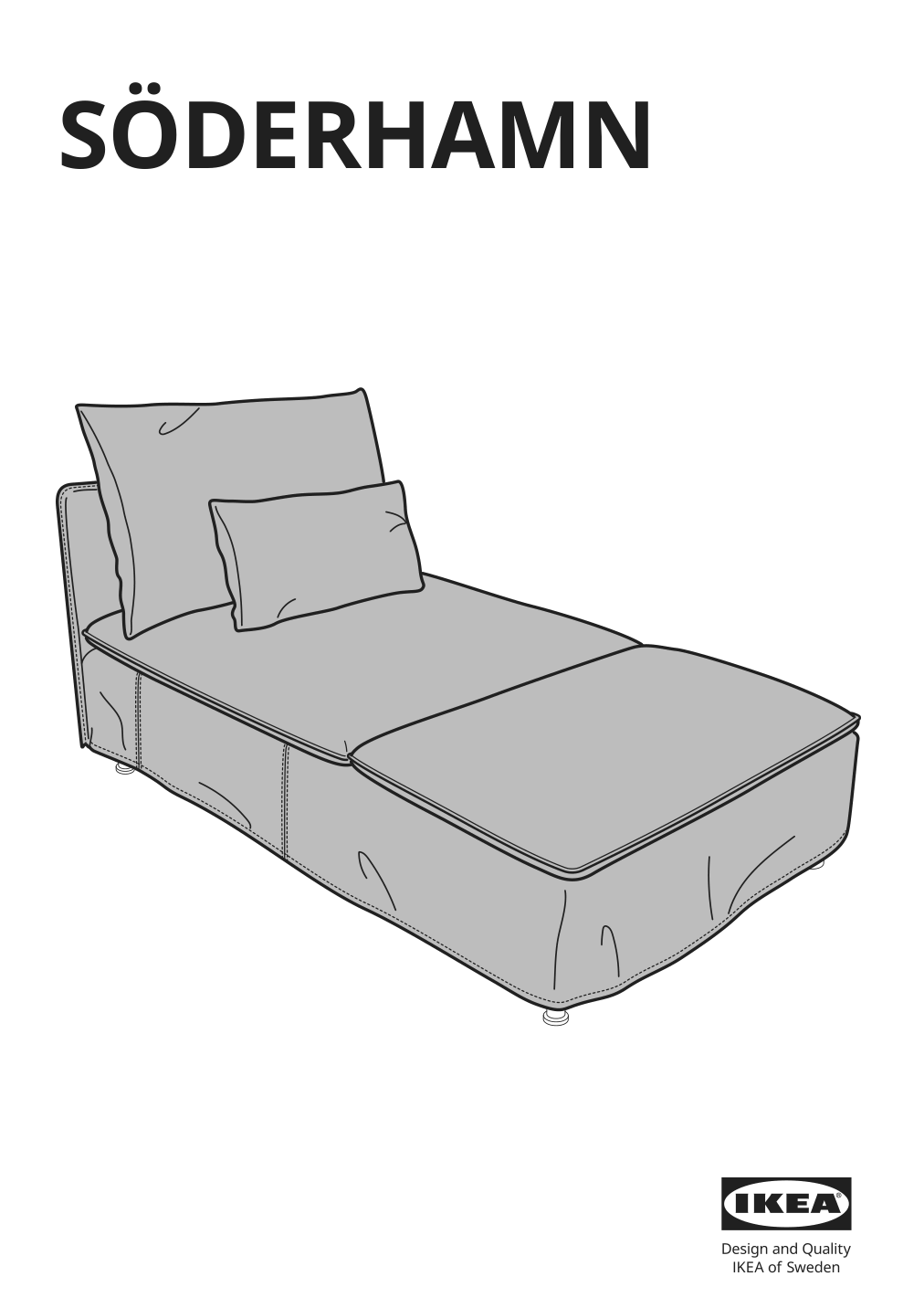 Assembly instructions for IKEA Soederhamn chaise cover gransel natural | Page 1 - IKEA SÖDERHAMN chaise cover 405.190.62