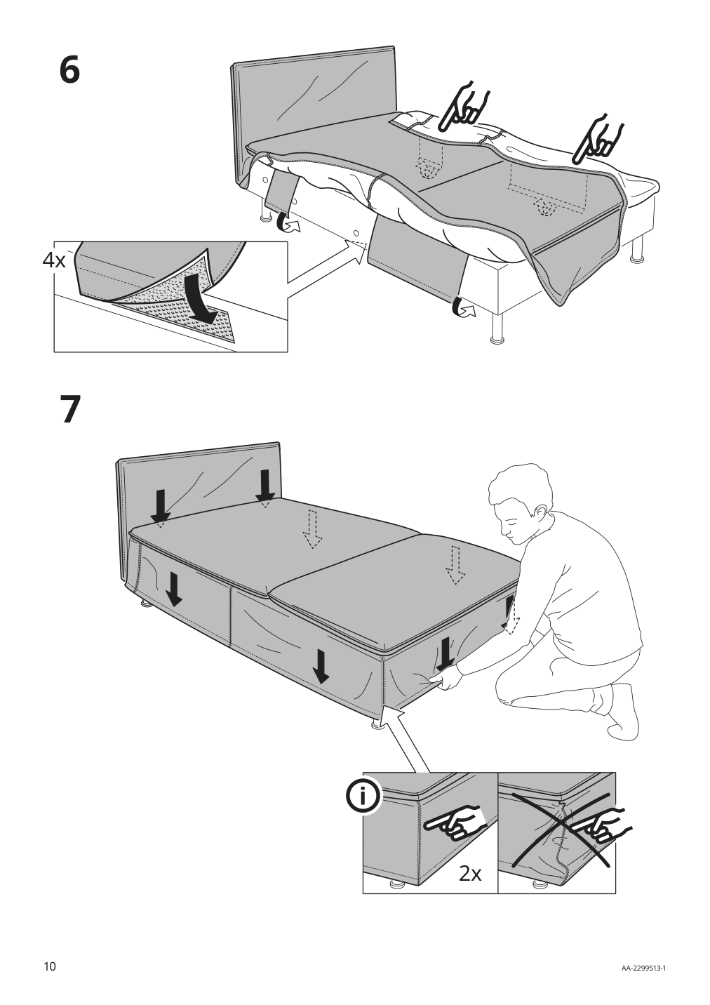 Assembly instructions for IKEA Soederhamn chaise cover gransel natural | Page 10 - IKEA SÖDERHAMN sectional, 3 seat 194.421.40