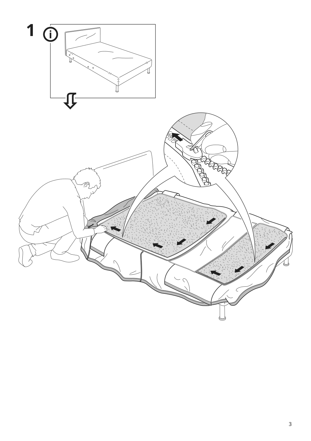 Assembly instructions for IKEA Soederhamn chaise cover gransel natural | Page 3 - IKEA SÖDERHAMN sectional, 4-seat with chaise 795.022.92