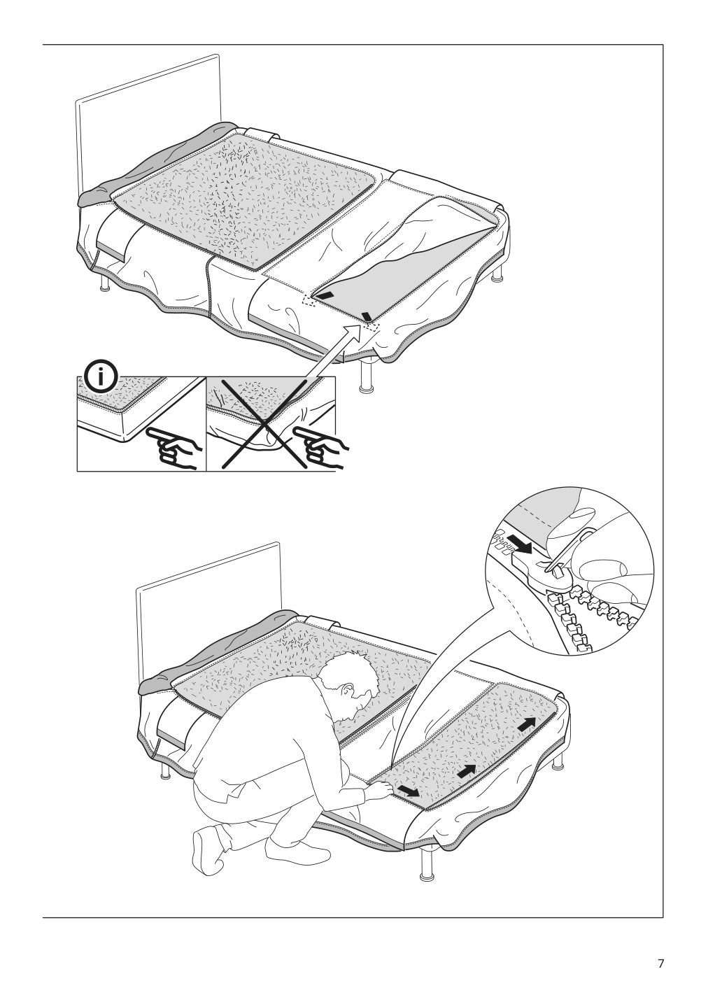 Assembly instructions for IKEA Soederhamn chaise cover gransel natural | Page 7 - IKEA SÖDERHAMN chaise cover 405.190.62