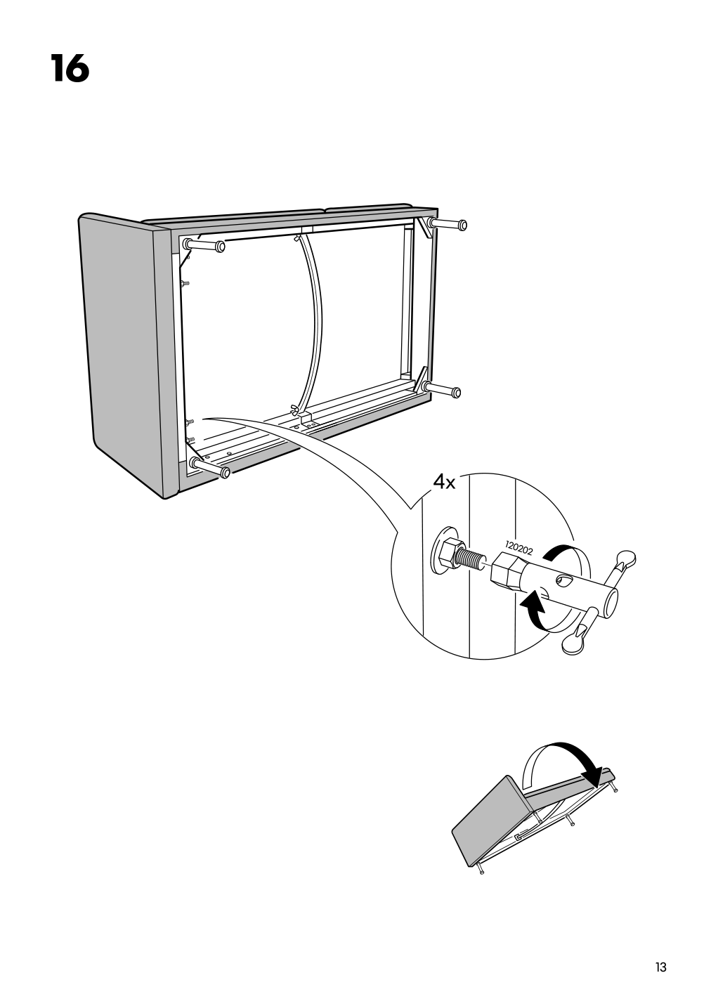 Assembly instructions for IKEA Soederhamn chaise cover tonerud gray | Page 13 - IKEA SÖDERHAMN sectional, 4-seat with chaise 794.521.12