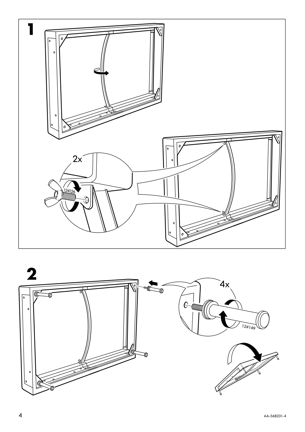 Assembly instructions for IKEA Soederhamn chaise frame | Page 4 - IKEA SÖDERHAMN sectional, 3 seat 395.145.36