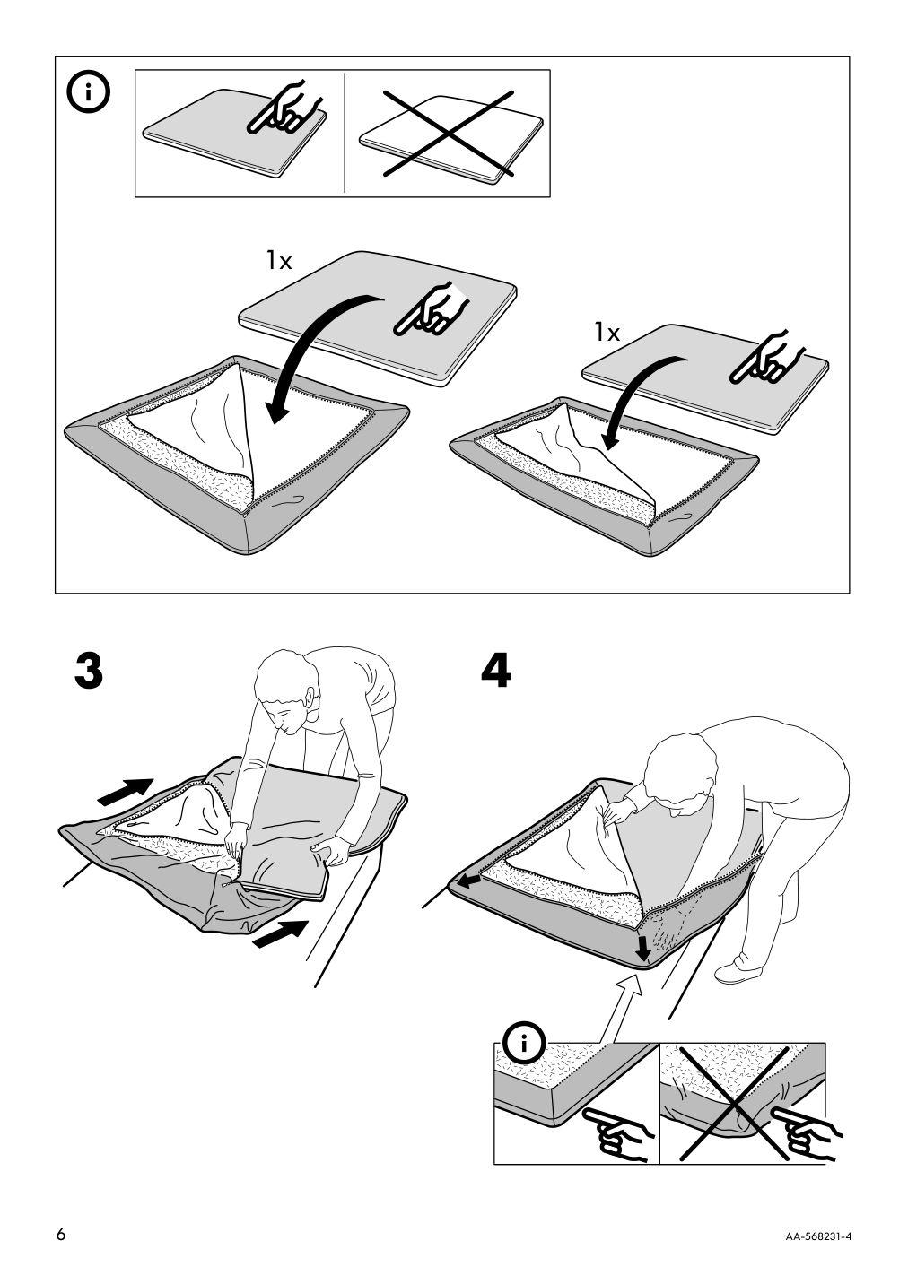 Assembly instructions for IKEA Soederhamn chaise cover fridtuna light beige | Page 6 - IKEA SÖDERHAMN sectional, 4-seat with chaise 594.497.00