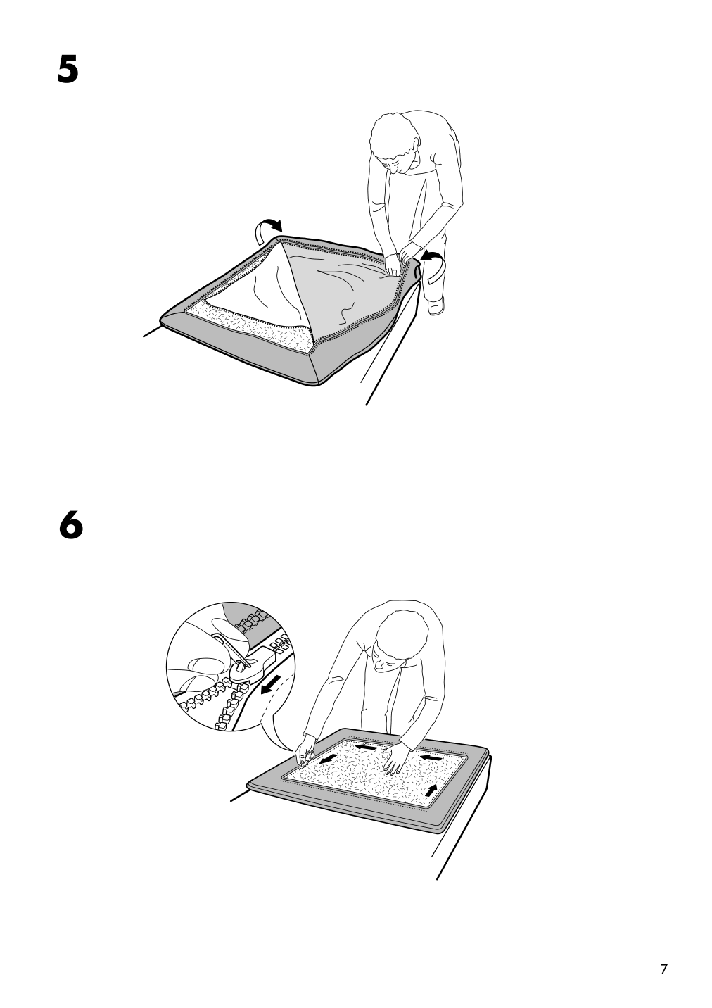 Assembly instructions for IKEA Soederhamn chaise frame | Page 7 - IKEA SÖDERHAMN sectional, 4-seat with chaise 195.290.44