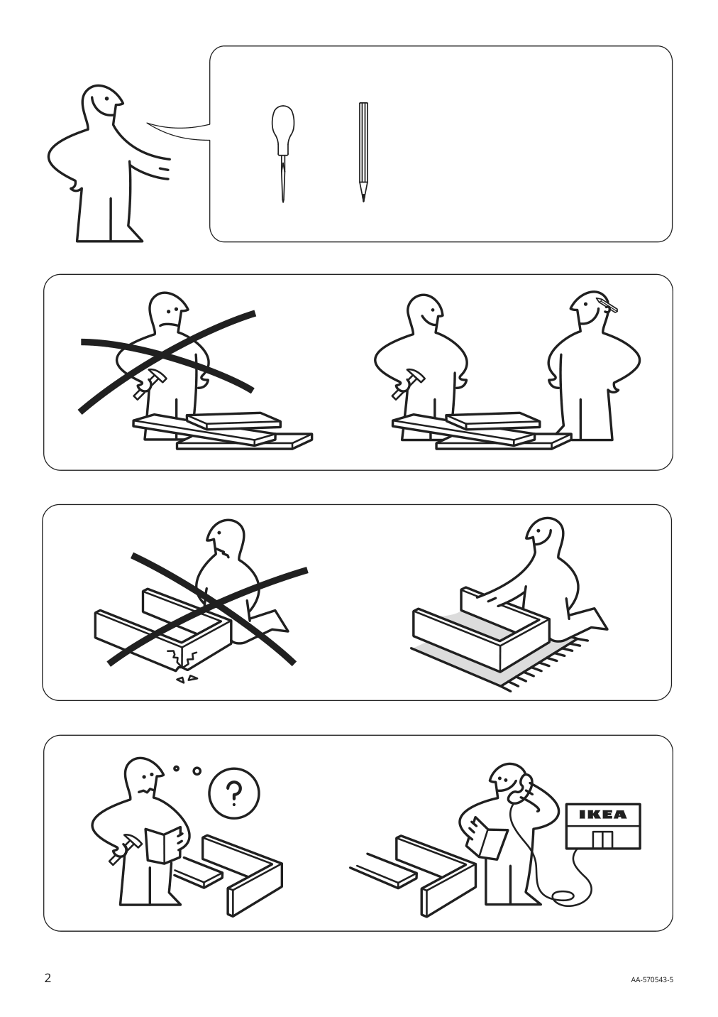 Assembly instructions for IKEA Soederhamn corner section cover samsta dark gray | Page 2 - IKEA SÖDERHAMN corner section cover 902.351.84