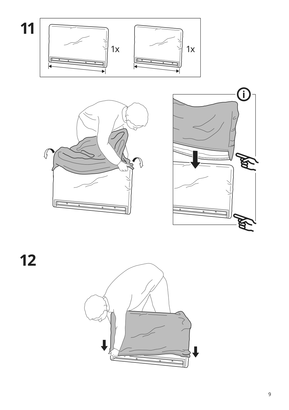 Assembly instructions for IKEA Soederhamn corner section cover samsta dark gray | Page 9 - IKEA SÖDERHAMN corner section cover 902.351.84