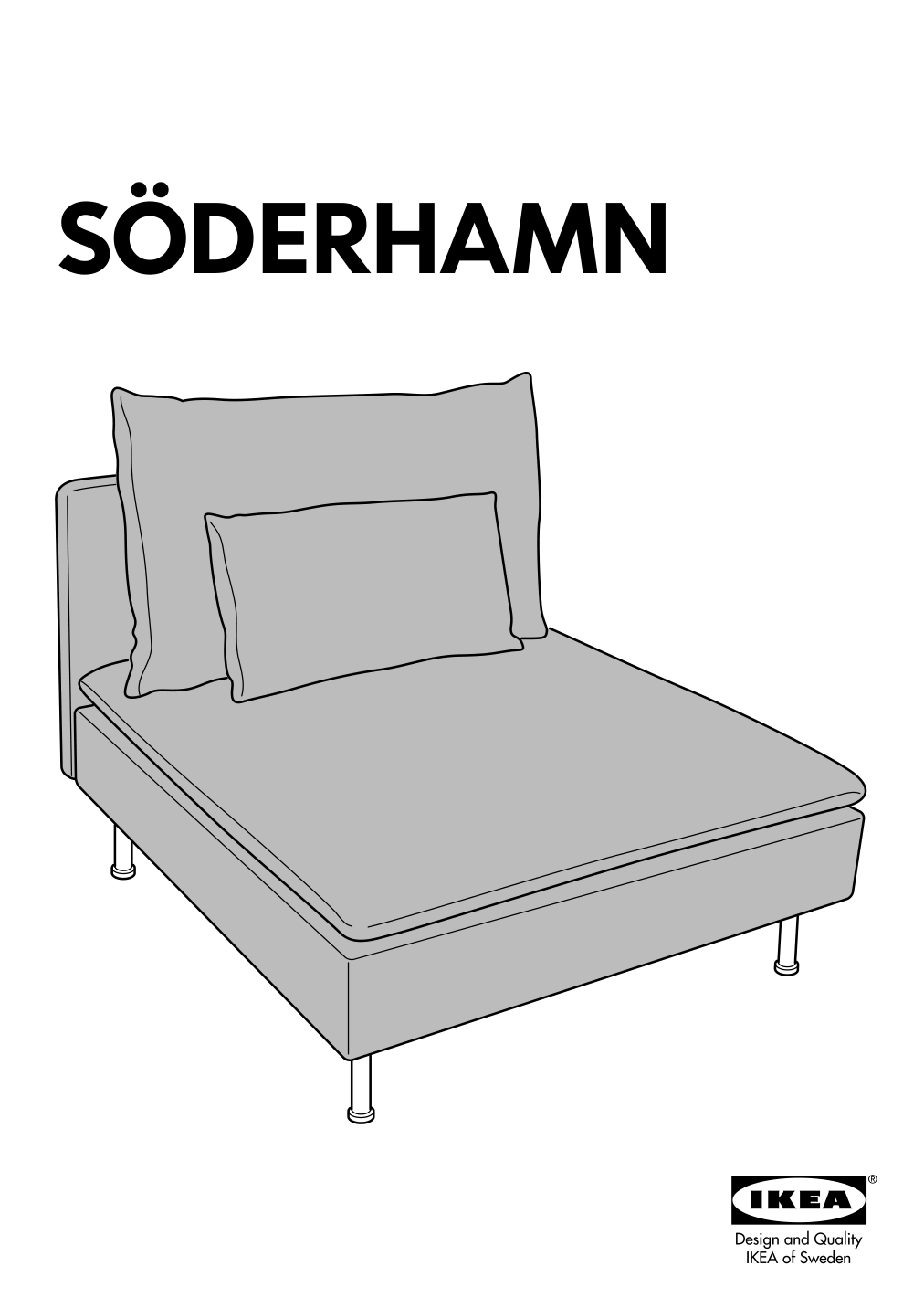 Assembly instructions for IKEA Soederhamn cover for 1 seat section finnsta turquoise | Page 1 - IKEA SÖDERHAMN cover for 1-seat section 403.283.50