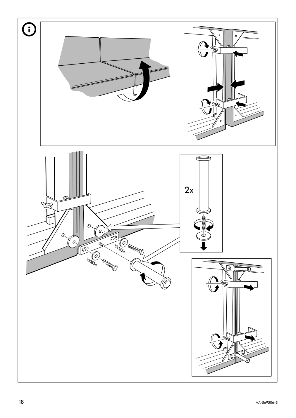 Assembly instructions for IKEA Soederhamn cover for 1 seat section finnsta turquoise | Page 18 - IKEA SÖDERHAMN cover for 1-seat section 403.283.50