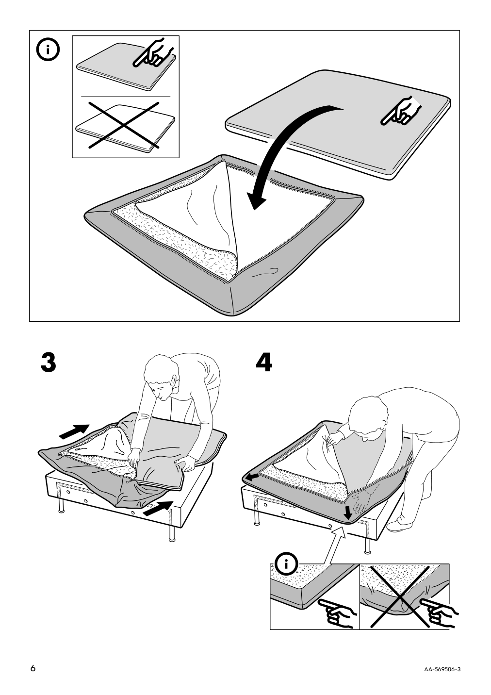 Assembly instructions for IKEA Soederhamn cover for 1 seat section finnsta turquoise | Page 6 - IKEA SÖDERHAMN cover for 1-seat section 403.283.50