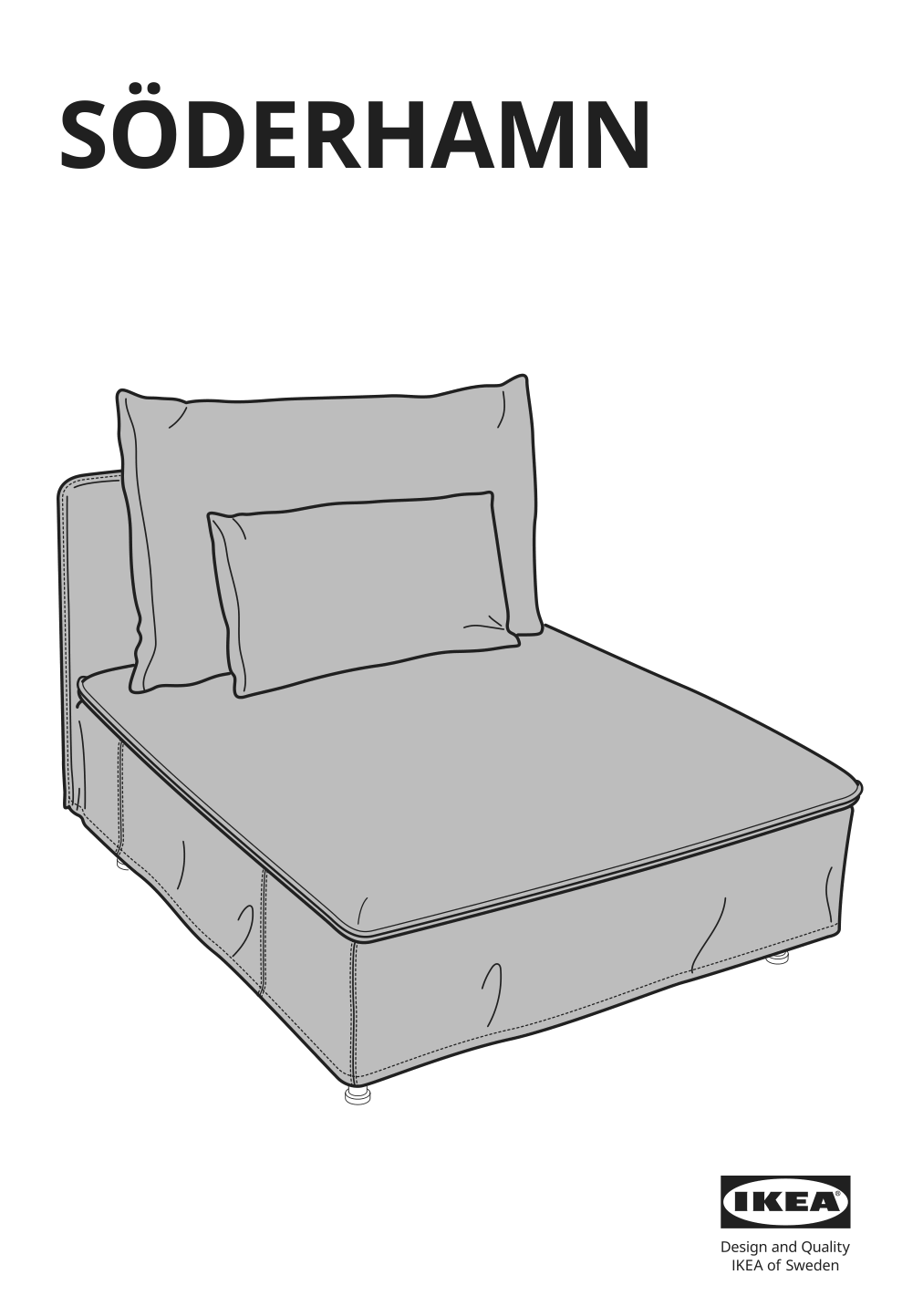 Assembly instructions for IKEA Soederhamn cover for 1 seat section gransel natural | Page 1 - IKEA SÖDERHAMN armchair 394.420.97