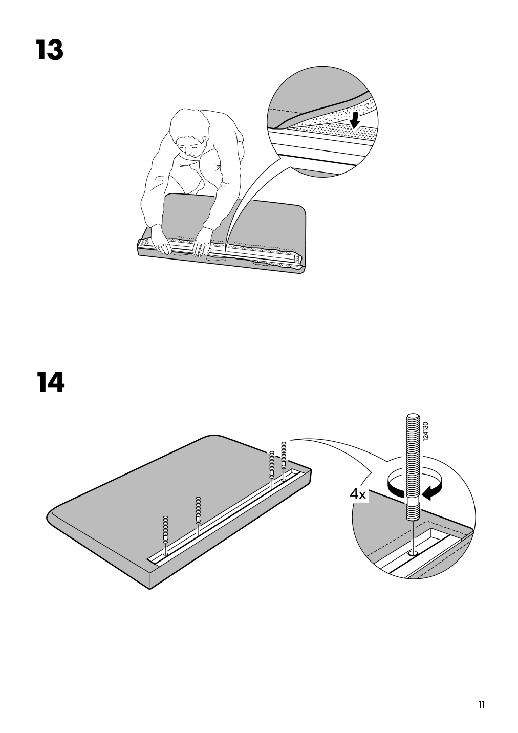 Assembly instructions for IKEA Soederhamn 1 seat section frame | Page 11 - IKEA SÖDERHAMN sofa 095.145.47