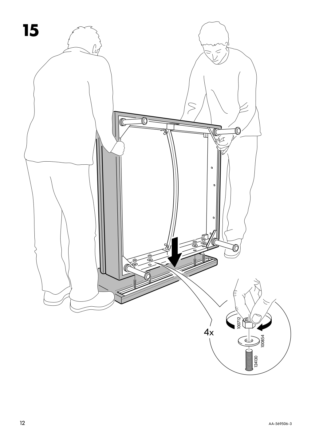 Assembly instructions for IKEA Soederhamn 1 seat section frame | Page 12 - IKEA SÖDERHAMN sectional, 4-seat 395.144.52