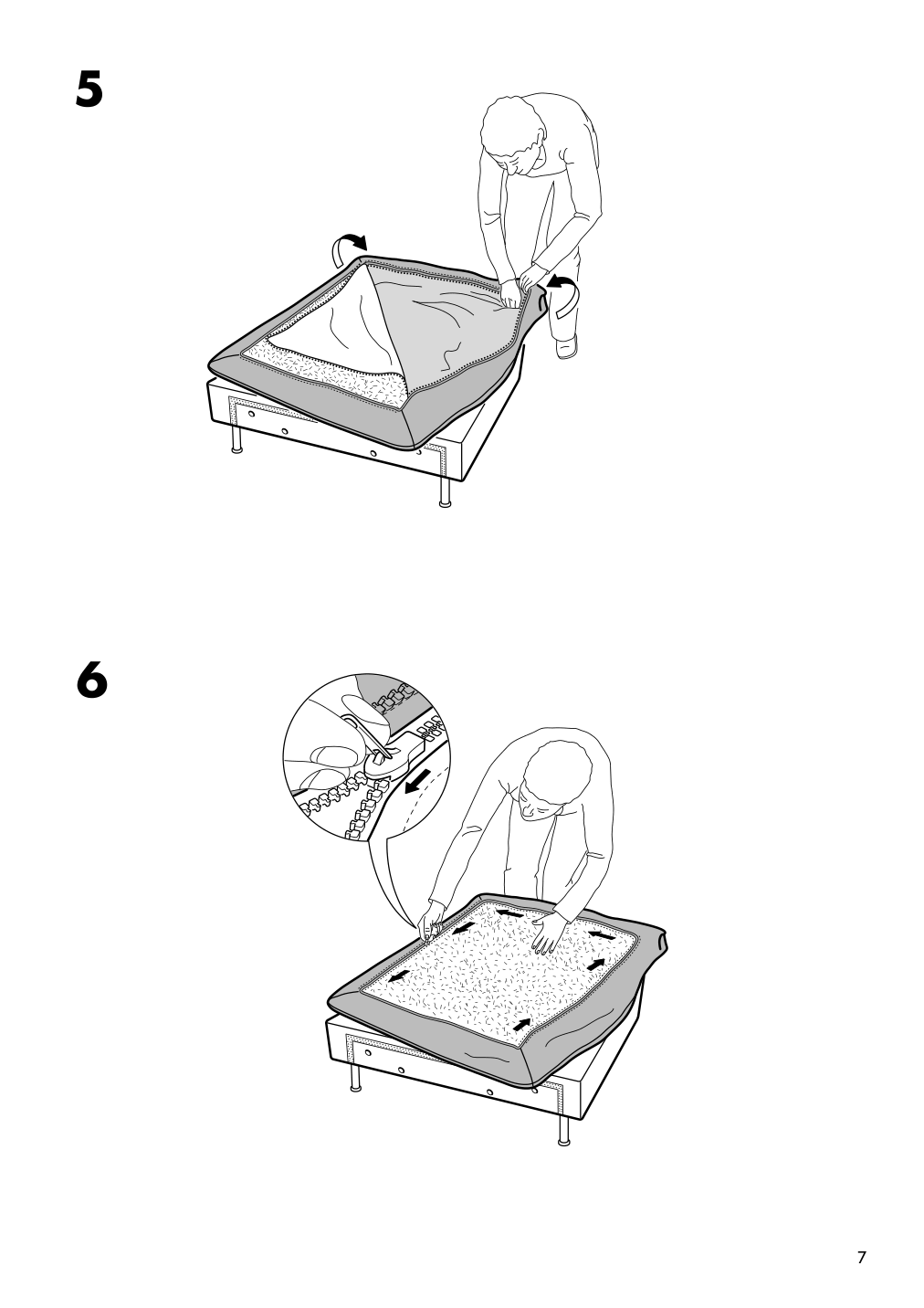 Assembly instructions for IKEA Soederhamn 1 seat section frame | Page 7 - IKEA SÖDERHAMN sectional, 4-seat 395.144.52