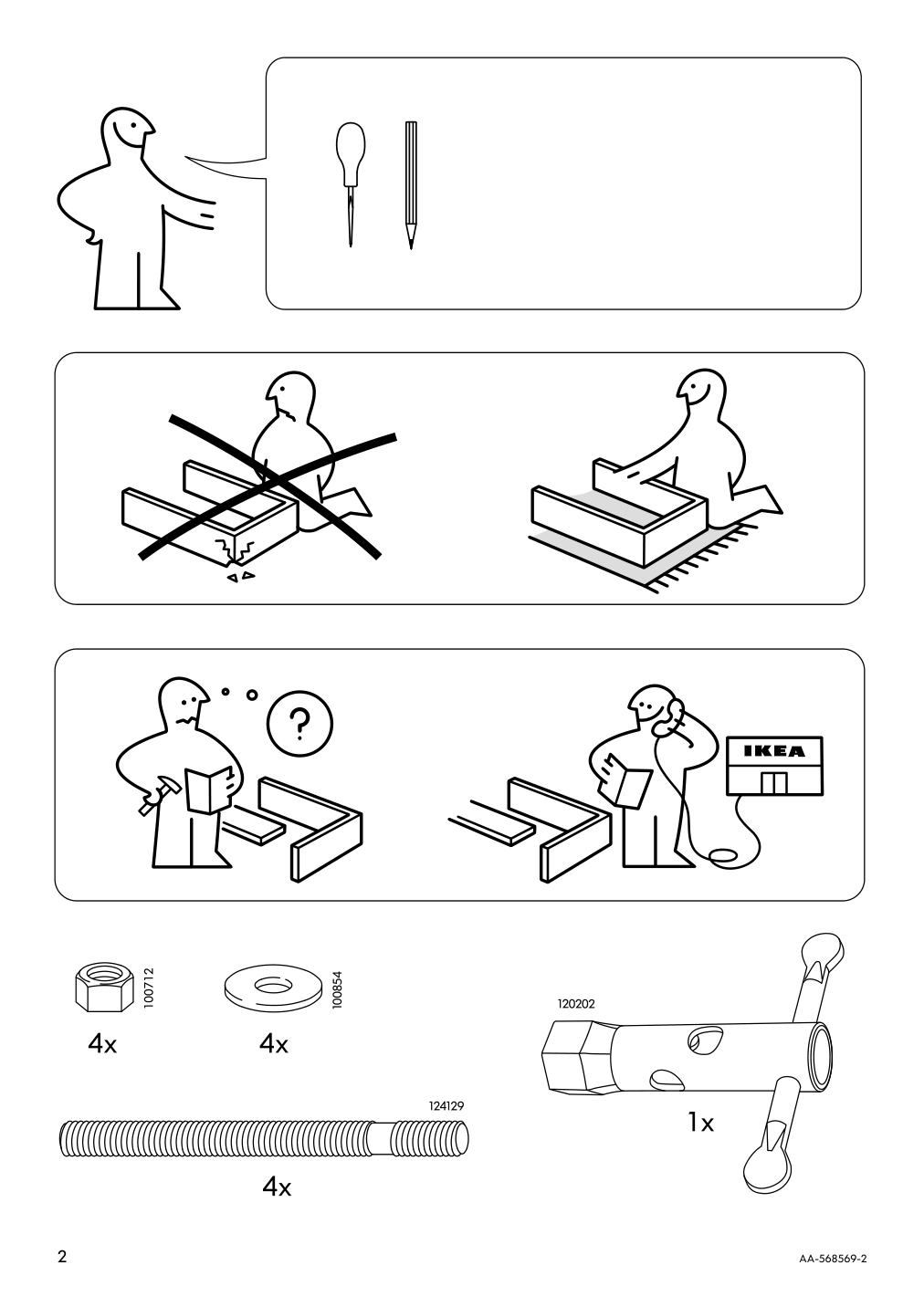 Assembly instructions for IKEA Soederhamn armrest frame | Page 2 - IKEA SÖDERHAMN sectional, 5-seat 695.145.11